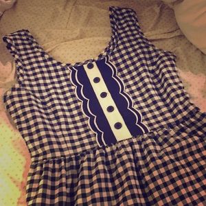 Cute black plaid dress MODCLOTH